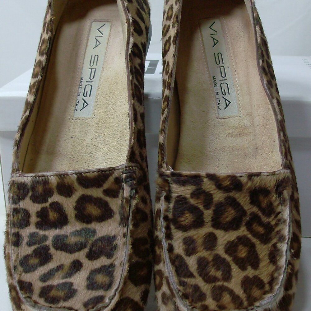 Via Spiga Leopard Pony Hair Loafer 6M